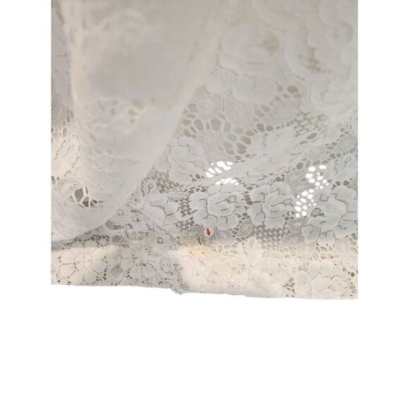 Vintage 70s Carefree Fashions White Lace Maxi Layered Patio Skirt M Boho Hippy - Picture 5 of 6